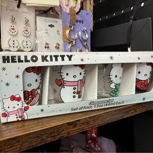 Hello Kitty Holiday Glassware Set - Red, Pink, Green